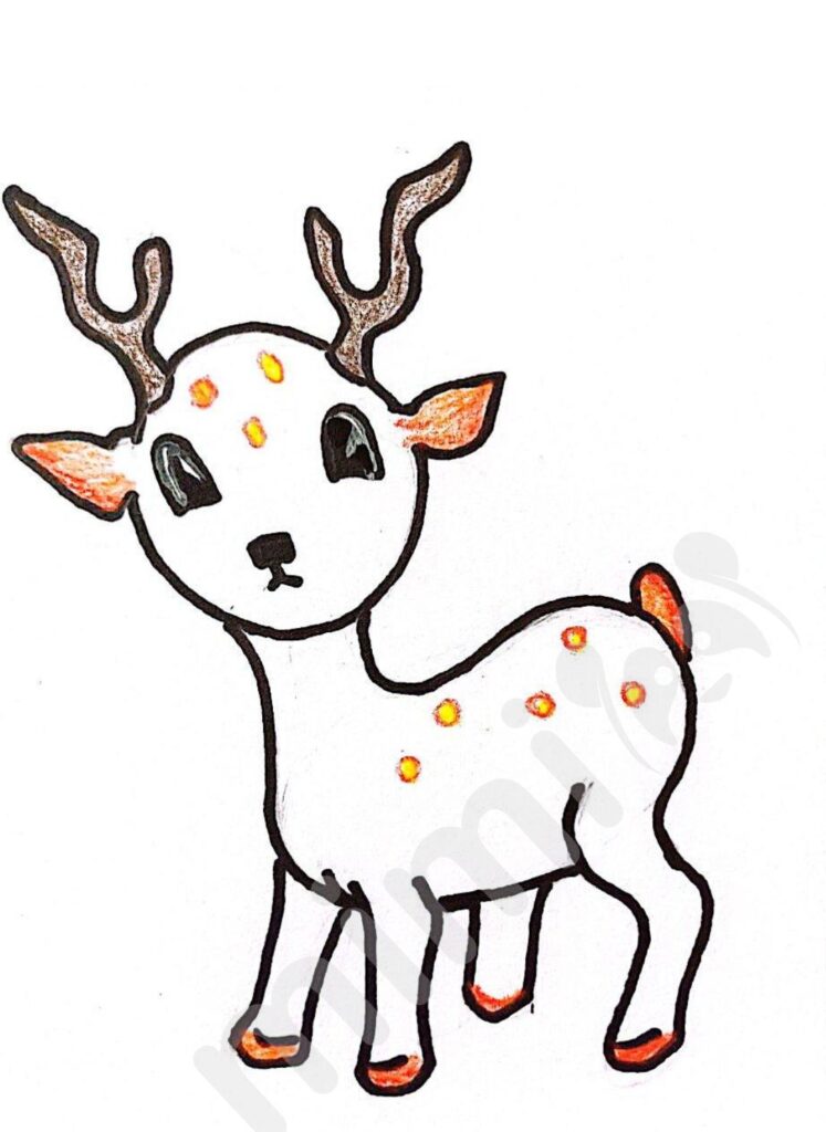 Deer drawing for kids 7