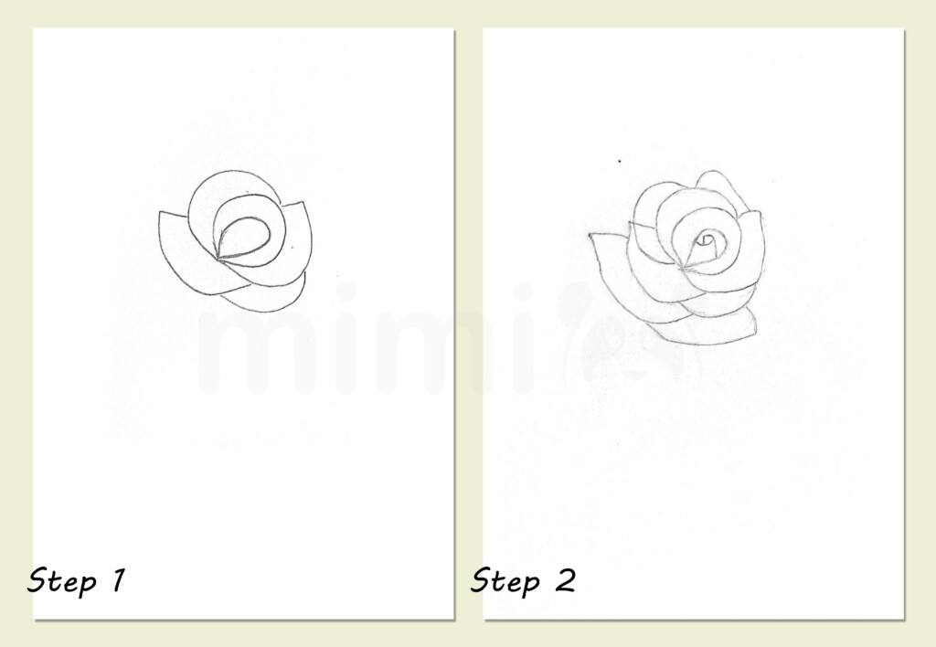 Rose Drawing - How To Draw A Rose Step By Step