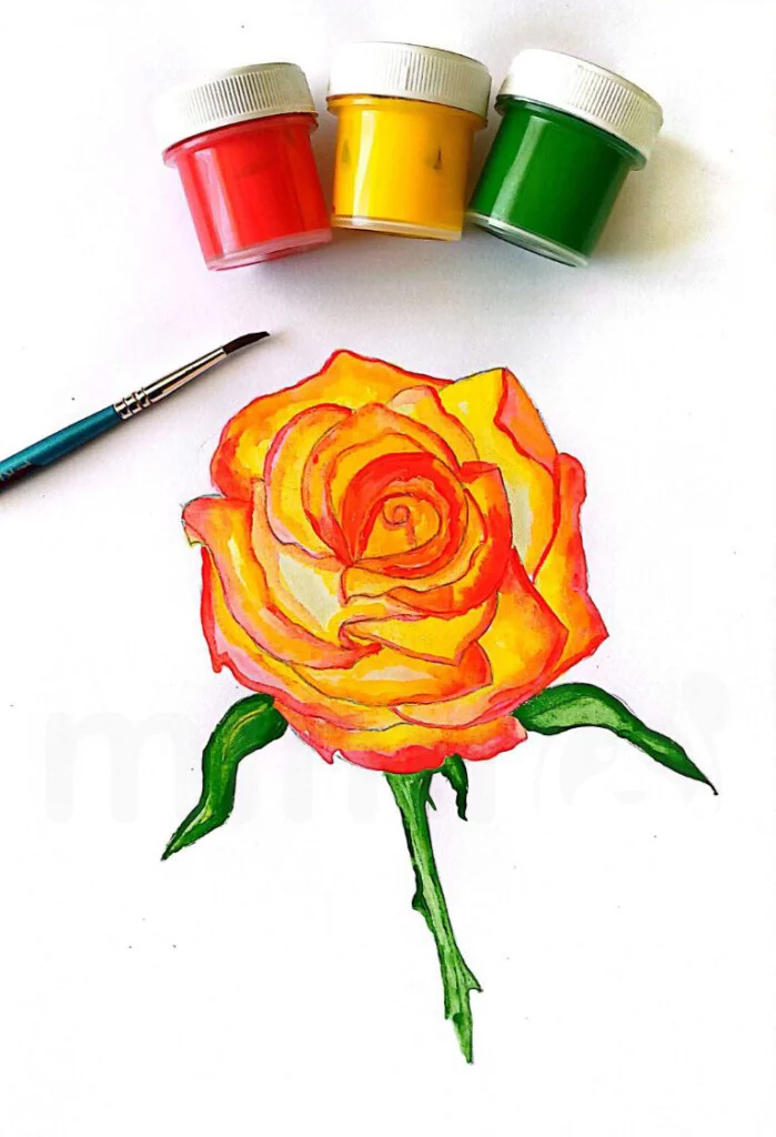 Realistic rose flowers bouquet with leafs sketch Vector Image