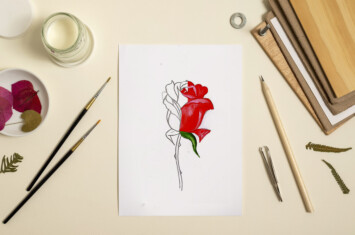 Rose Bud: How to Draw Easily