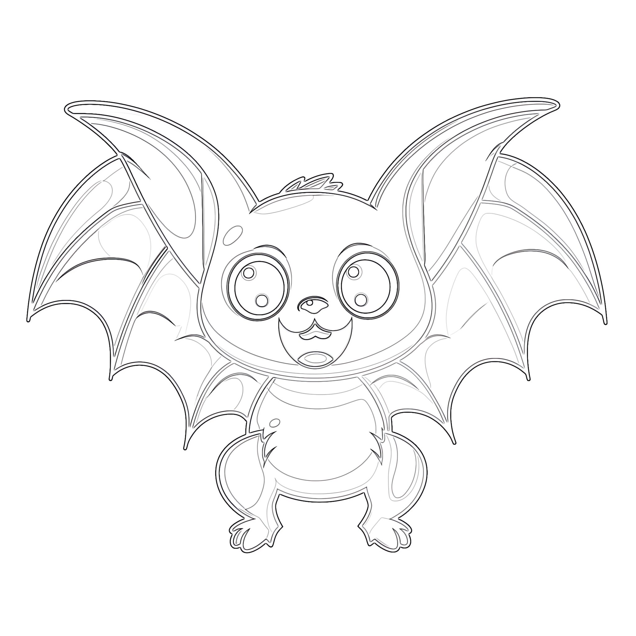 Printable Bat Coloring Page   Mimi Panda