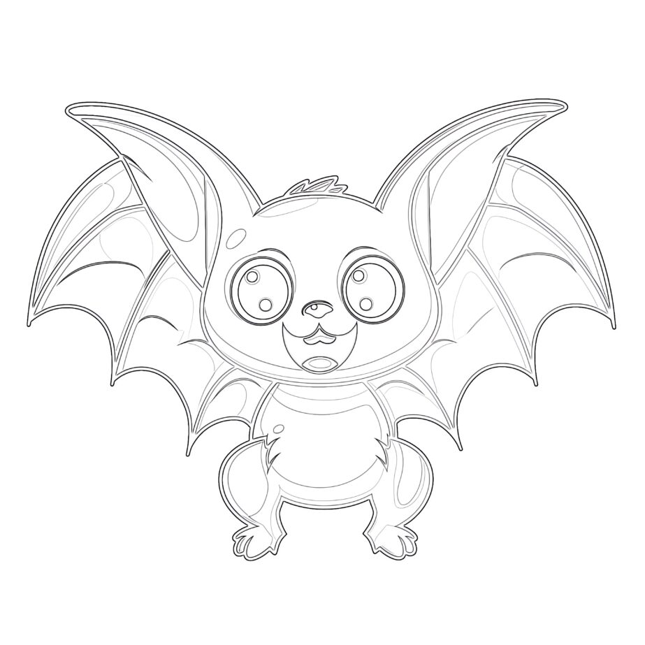 Bat Coloring Page