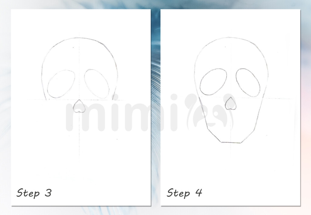 collage skull simple step 3 and 4