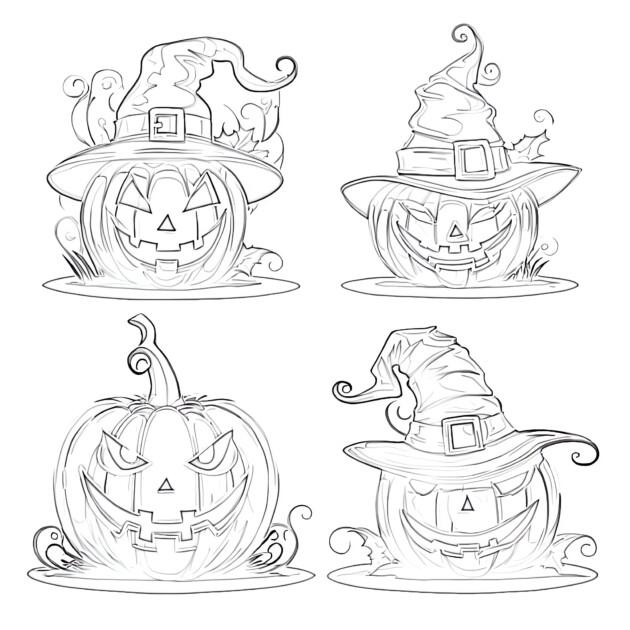 Printable Jack o Lantern Coloring Page - Mimi Panda
