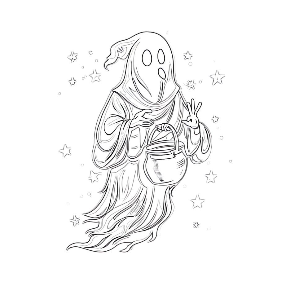 Ghost - Coloring page