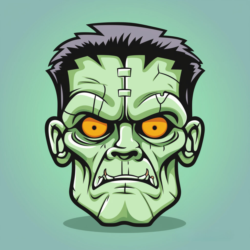 Frankenstein coloring page coloring pages mimi panda