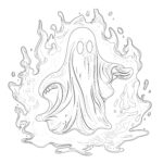 Ghost Coloring Page