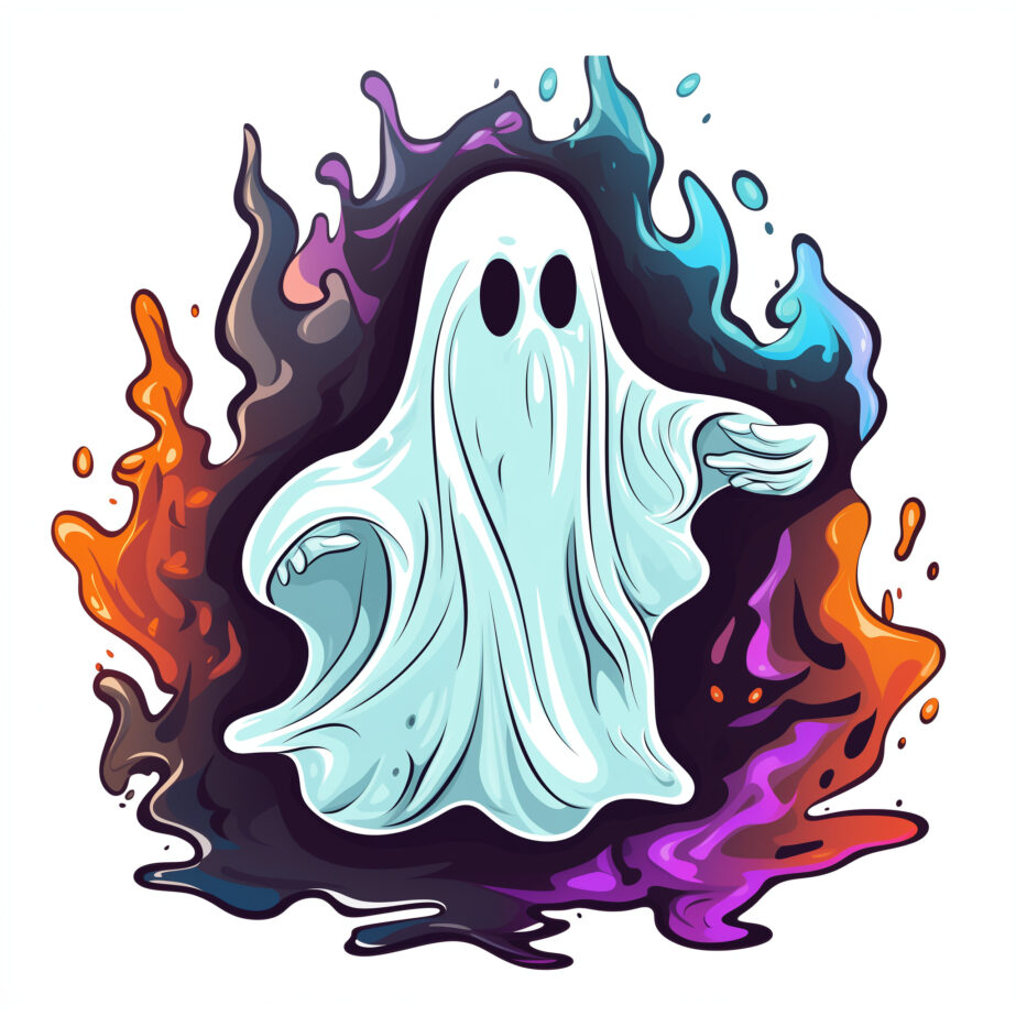 Ghost Coloring Page 2