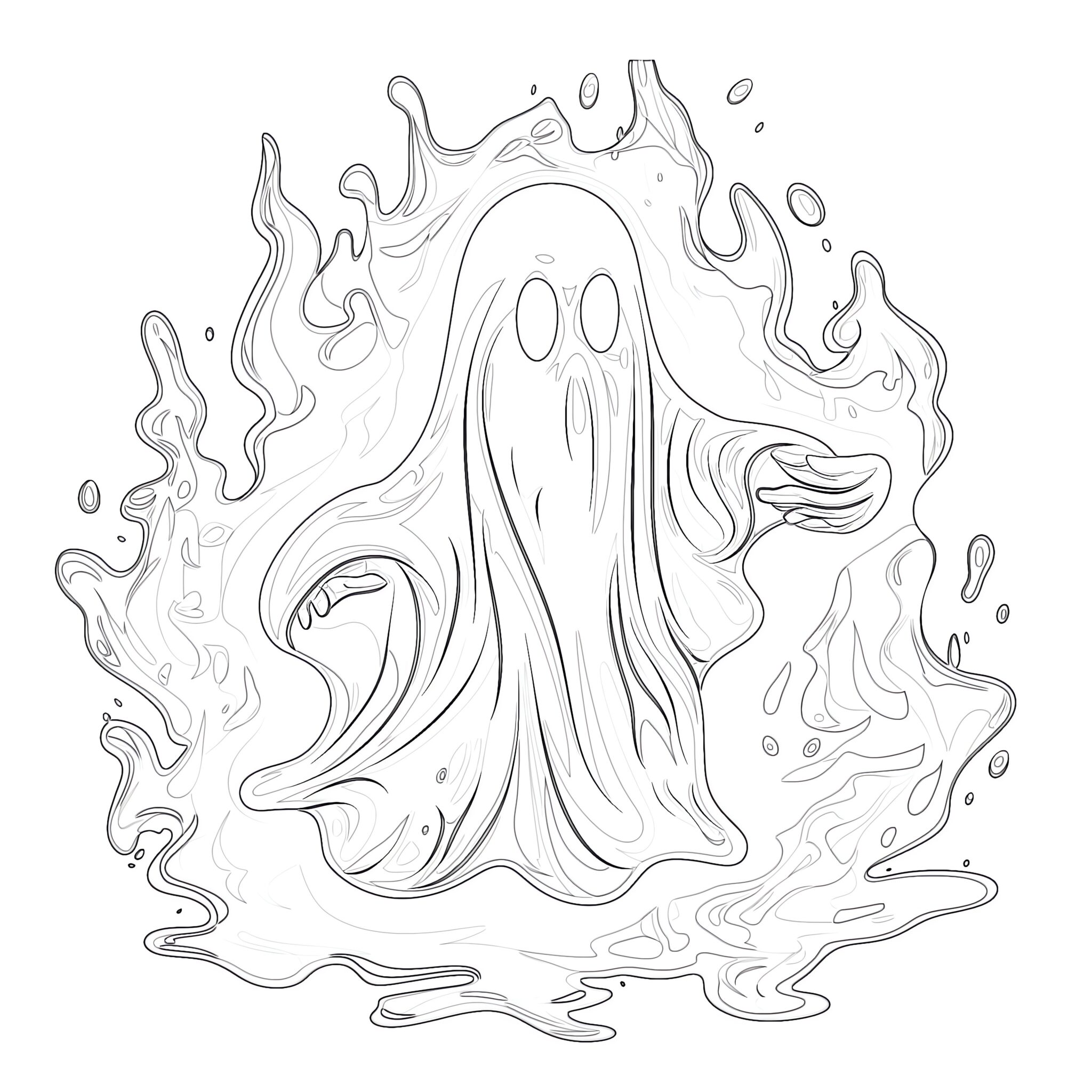 Ghost Coloring Page Coloring Pages Mimi Panda
