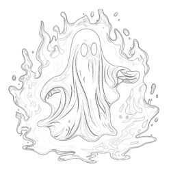 Ghost Coloring Page - Printable Coloring page