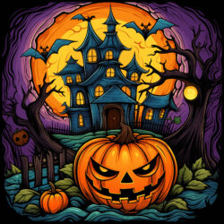 Happy Halloween Coloring Page - Origin image