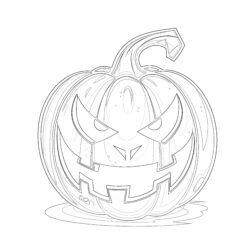 Jack o Lantern - Printable Coloring page