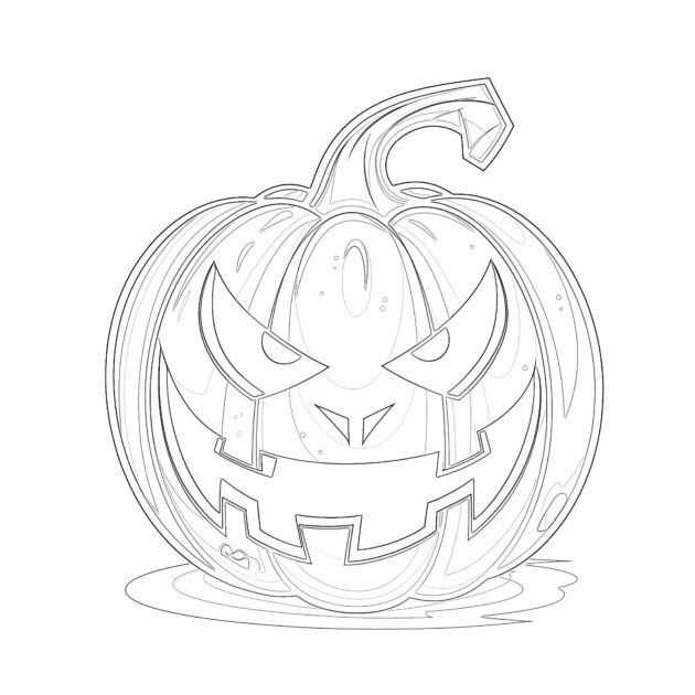 Jack o Lantern Coloring Page | Coloring Pages Mimi Panda
