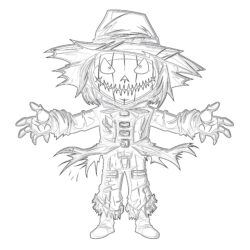 Scarecrow Coloring Page - Printable Coloring page