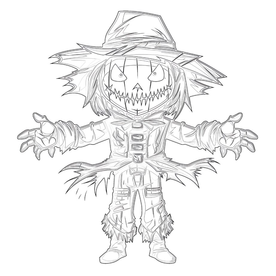 Scarecrow Coloring Page