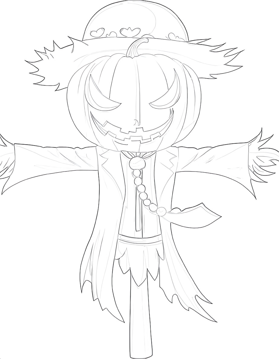 Scarecrow - Coloring page