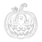 Scary Pumpkin Coloring Page