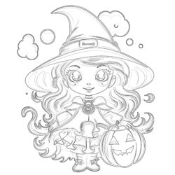 Witch - Printable Coloring page