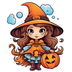 Witch Coloring Page - Origin image