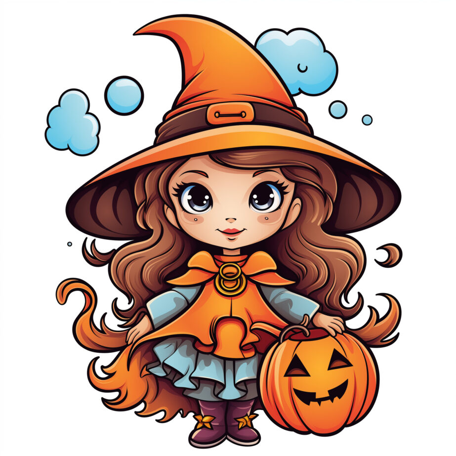 Witch Coloring Page 2