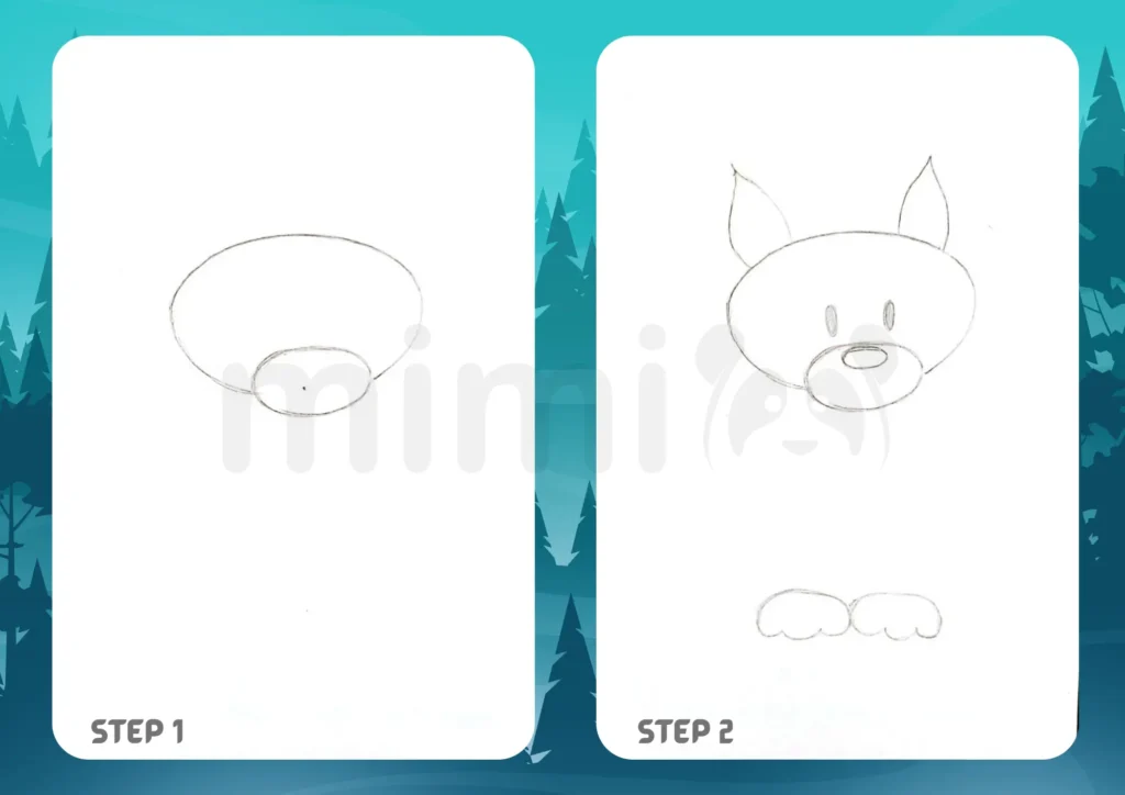 How To Draw A Wolf Easy Step 1 2