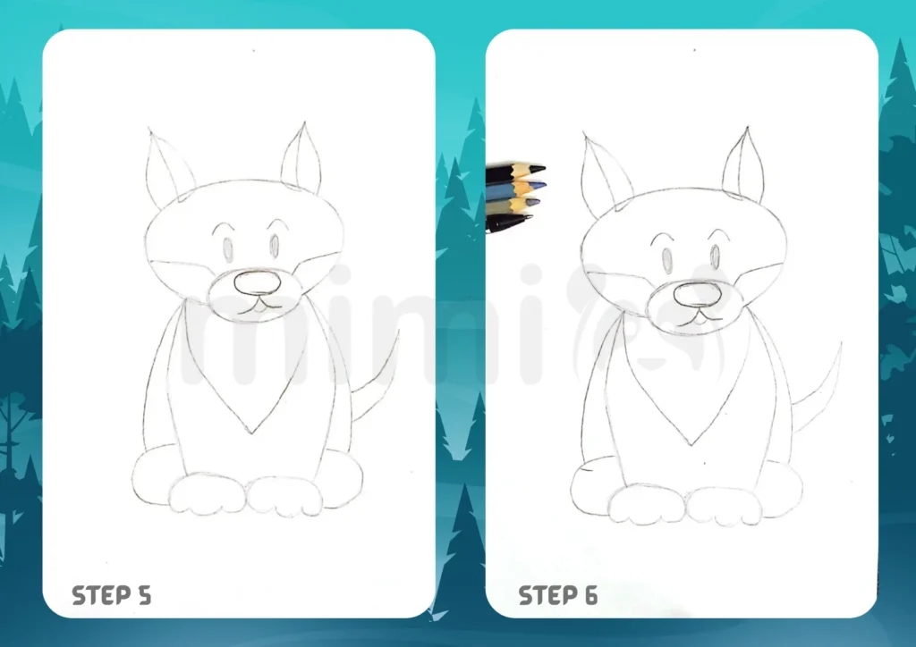 How To Draw A Wolf-Easy Step 5 6