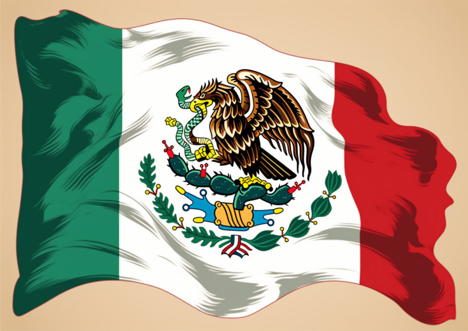 Mexican Flag Coloring PageOriginal image