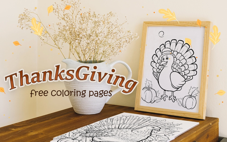 Free coloring pages Thanksgiving: a creative way to celebrate the holiday