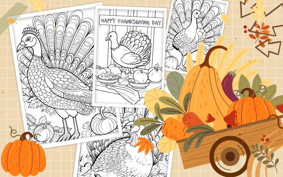 Thanksgiving Coloring pages Free New