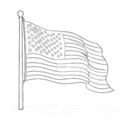 American Flag - Printable Coloring page