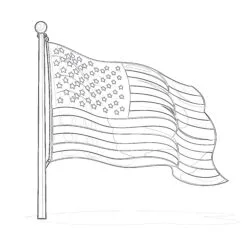 American Flag - Printable Coloring page