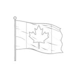 Canada Flag Coloring Page