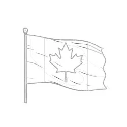 Canada Flag - Printable Coloring page