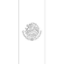 Mexican Flag - Printable Coloring page