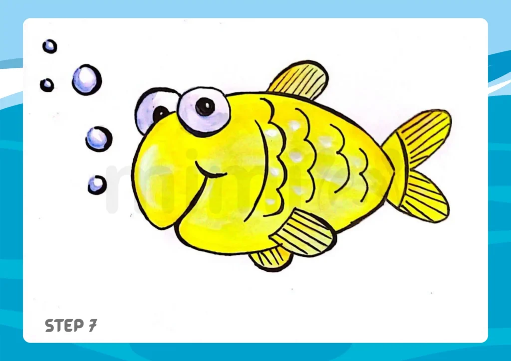 How to Draw a Fish Step 7