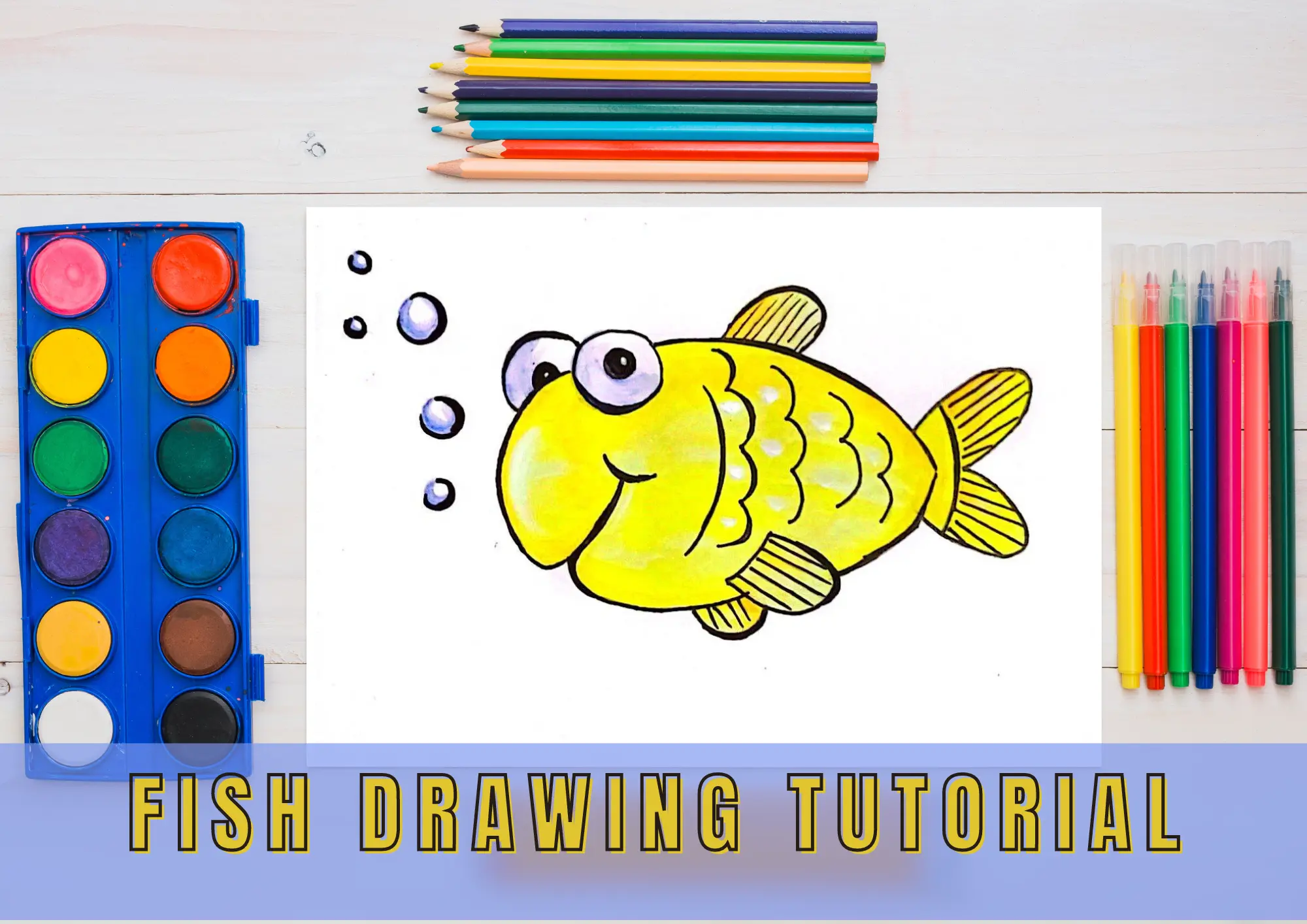 How to Draw a Fish, Easy Fish Drawing Tutorial
