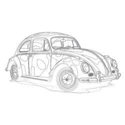 Adult Car - Printable Coloring page