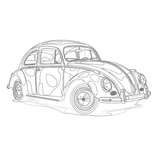 Adult Car Coloring Page | Coloring Pages Mimi Panda
