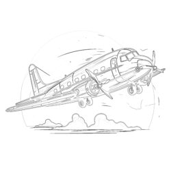 Aeroplane - Printable Coloring page
