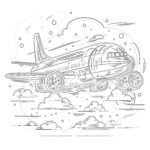 airplane coloring page free