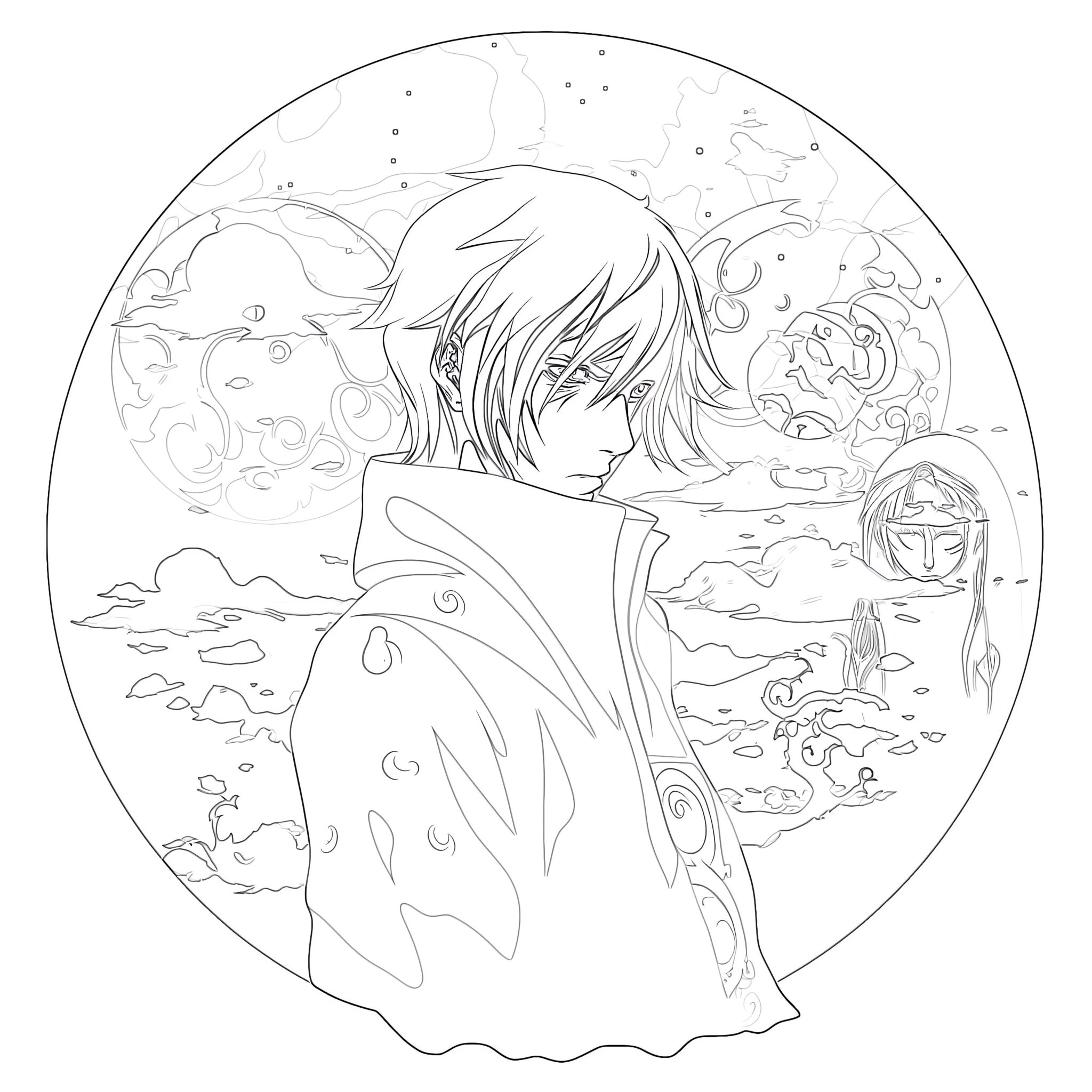 Akatsuki Coloring Page Coloring - Akatsuki Coloring Page 2048x2048 