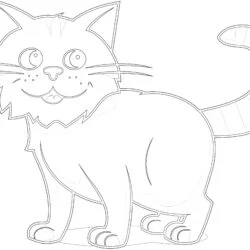 Cool Cat - Printable Coloring page