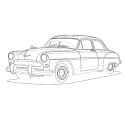 Vintage Classic Car - Printable Coloring page