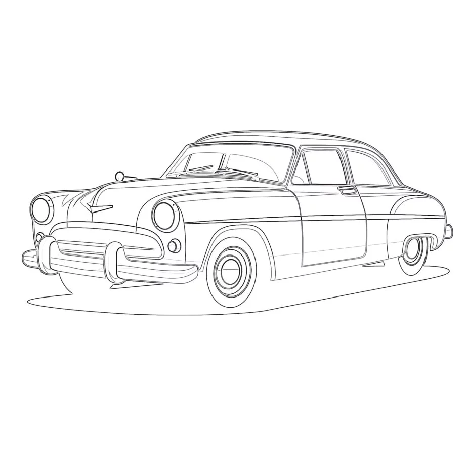 car coloring page