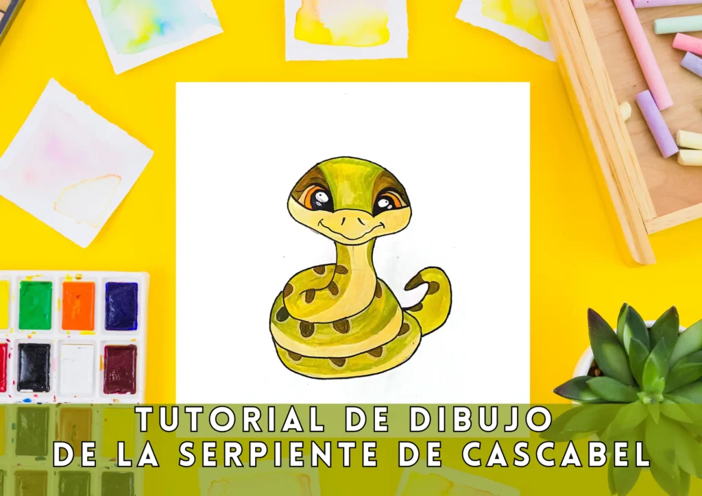 Cómo dibujar una serpiente de cascabel