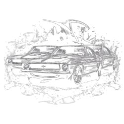 Sports car - Printable Coloring page