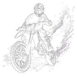 Dirt Bike - Printable Coloring page