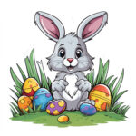 Easter Bunny coloring page 2