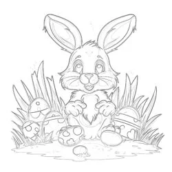 Easter Bunny - Printable Coloring page