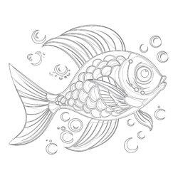 Fish - Printable Coloring page